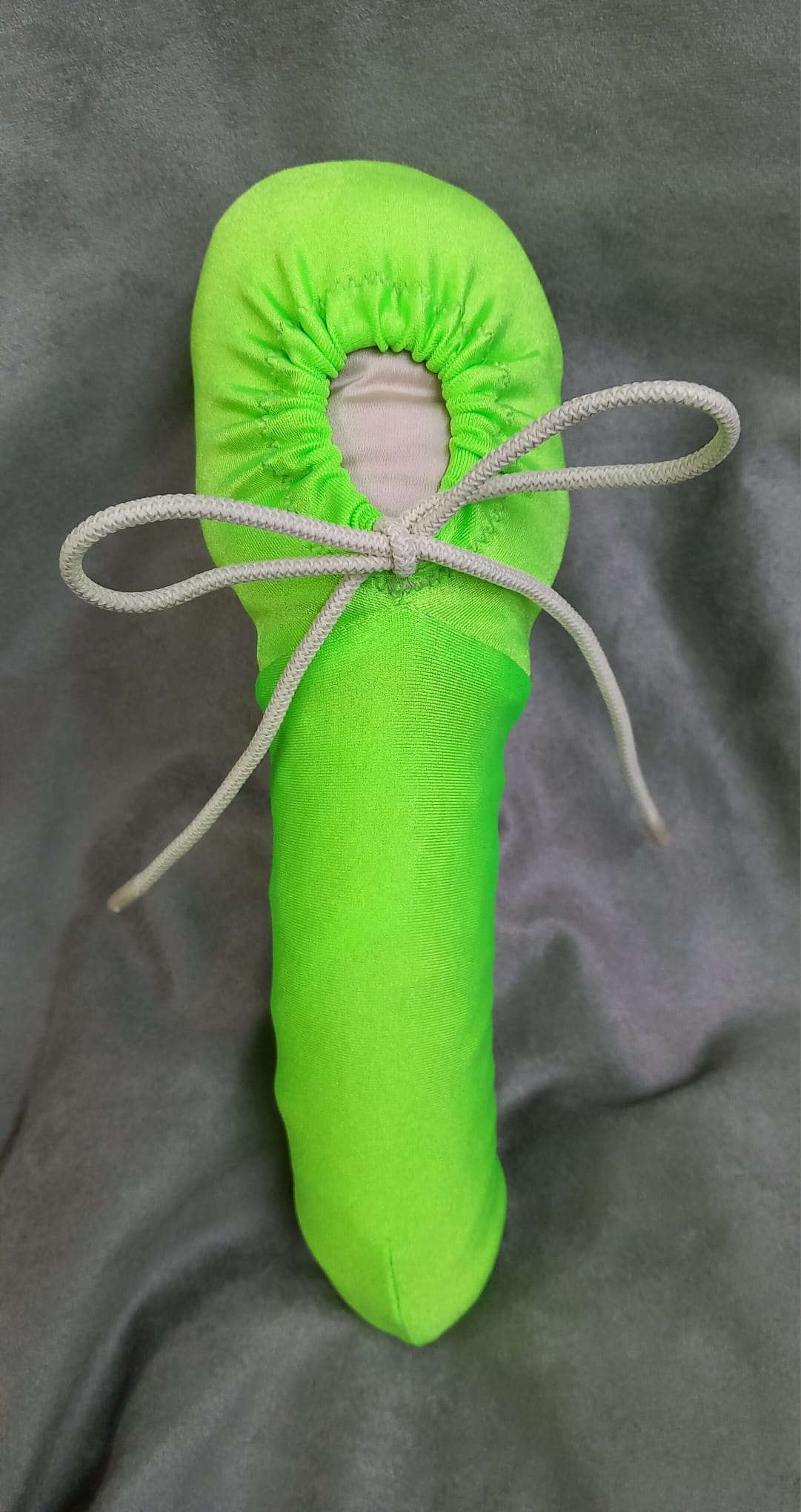 Penissocke Lümmeltüte Juwelensäckchen neongrün Hodensack Onesleeve elastische Lycra - SEXSENSE