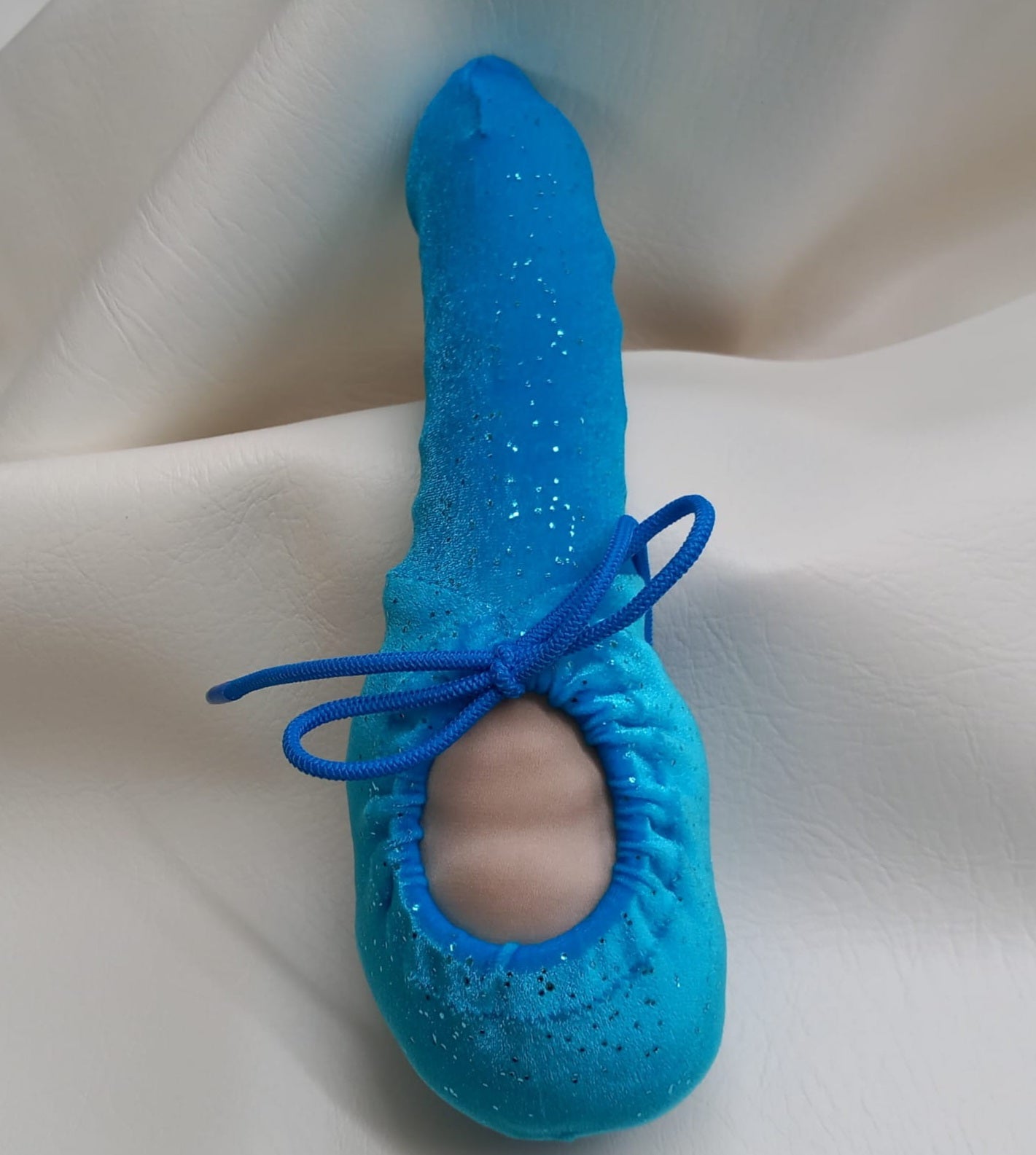 Penissocke, Lümmeltüte, Juwelensäckchen, türkis farbener Samt mit Glitter Onesleeve Willypyjama - SEXSENSE