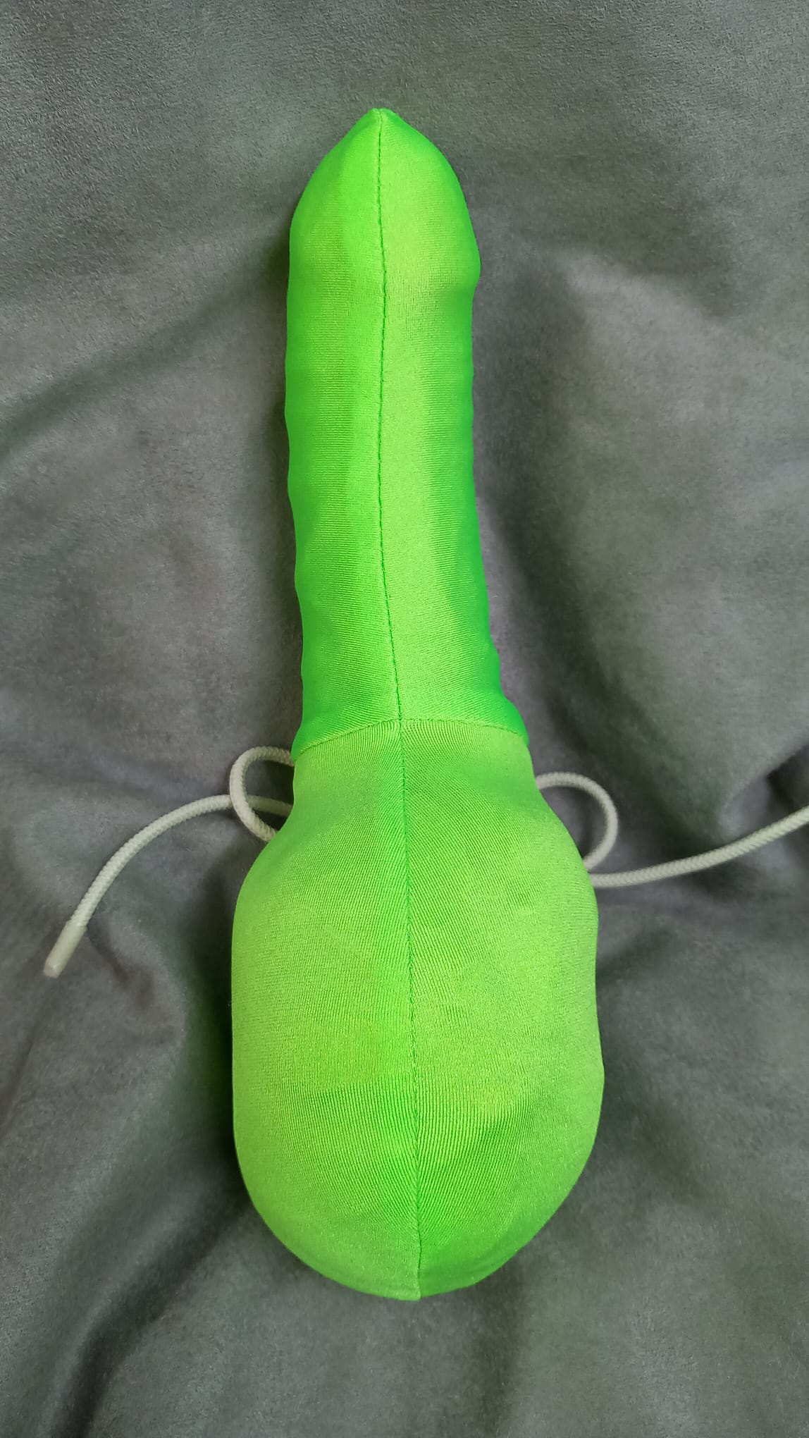 Penissocke Lümmeltüte Juwelensäckchen neongrün Hodensack Onesleeve elastische Lycra - SEXSENSE