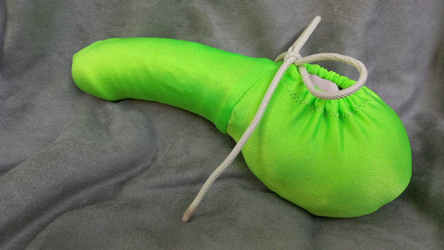 Penissocke Lümmeltüte Juwelensäckchen neongrün Hodensack Onesleeve elastische Lycra - SEXSENSE
