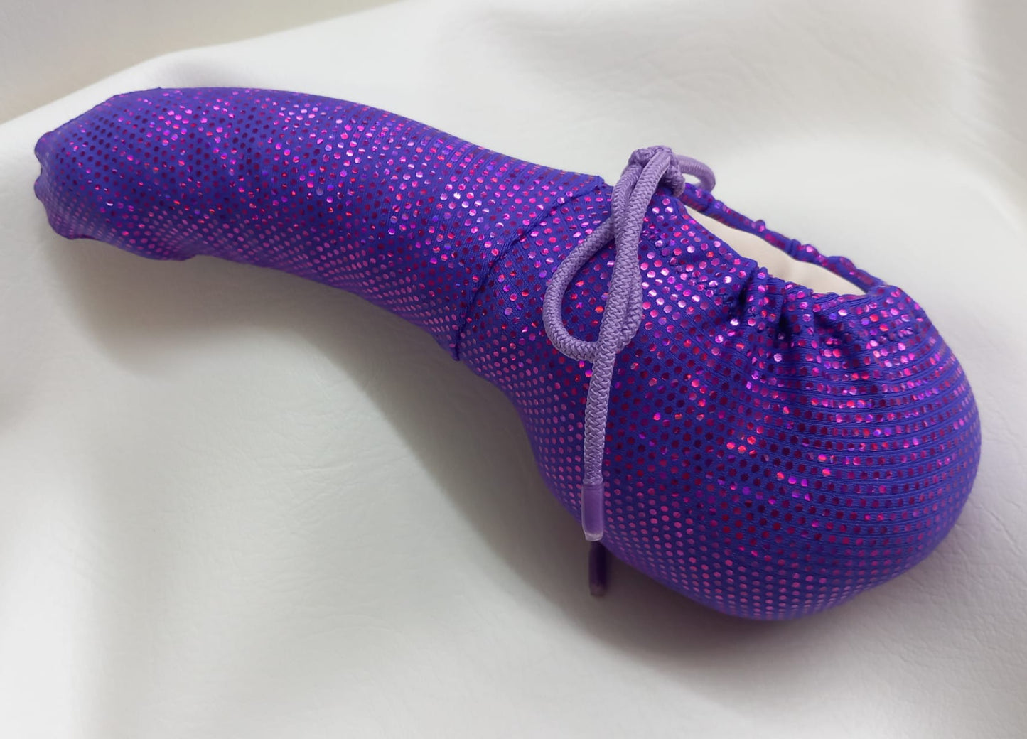 Penissocke, Lümmeltüte, Juwelensäckchen, lila - irisierend Hochglanz Lack Nusstüte Lolly - Bag - SEXSENSE