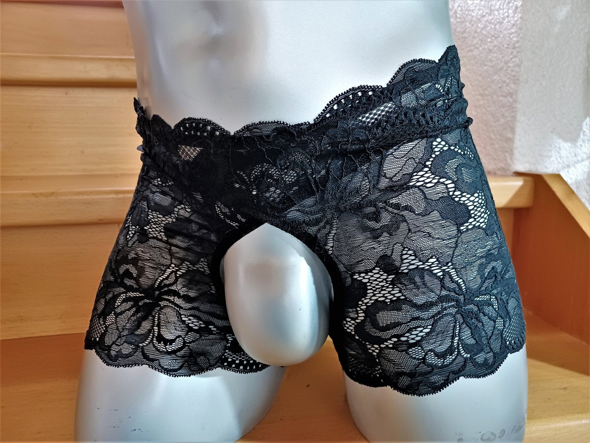 Herren Straps Stay Hip halterlos ouvert Strumpfbänder elastische Spitze schwarz Fetisch Gay - SEXSENSE