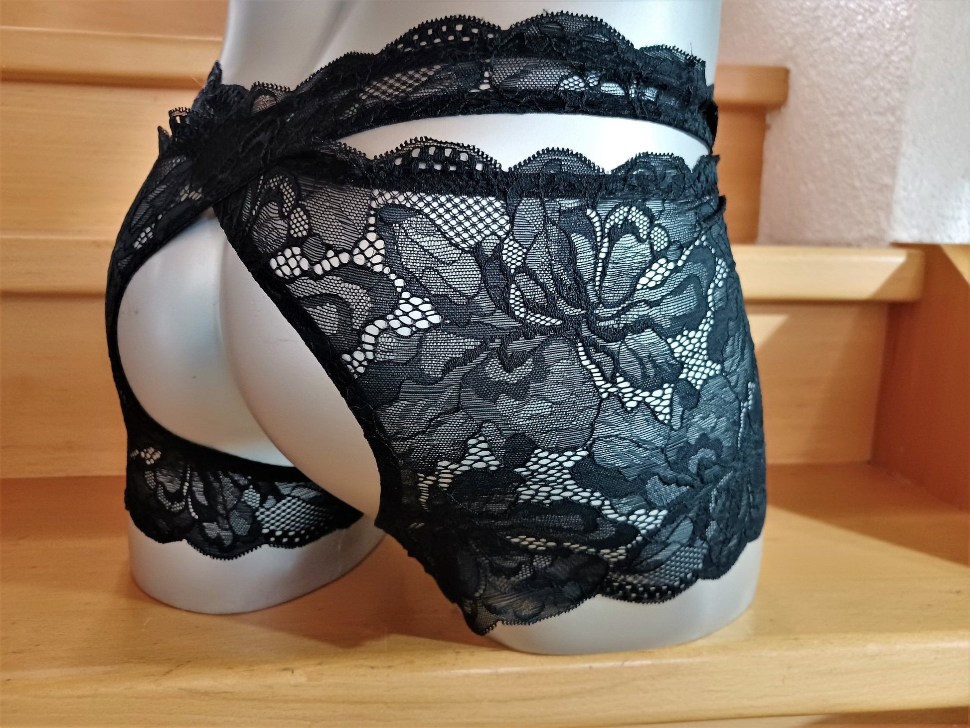 Herren Straps Stay Hip halterlos ouvert Strumpfbänder elastische Spitze schwarz Fetisch Gay - SEXSENSE