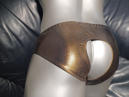 Slip für den Herren Polos in Metallic bronze Lycra