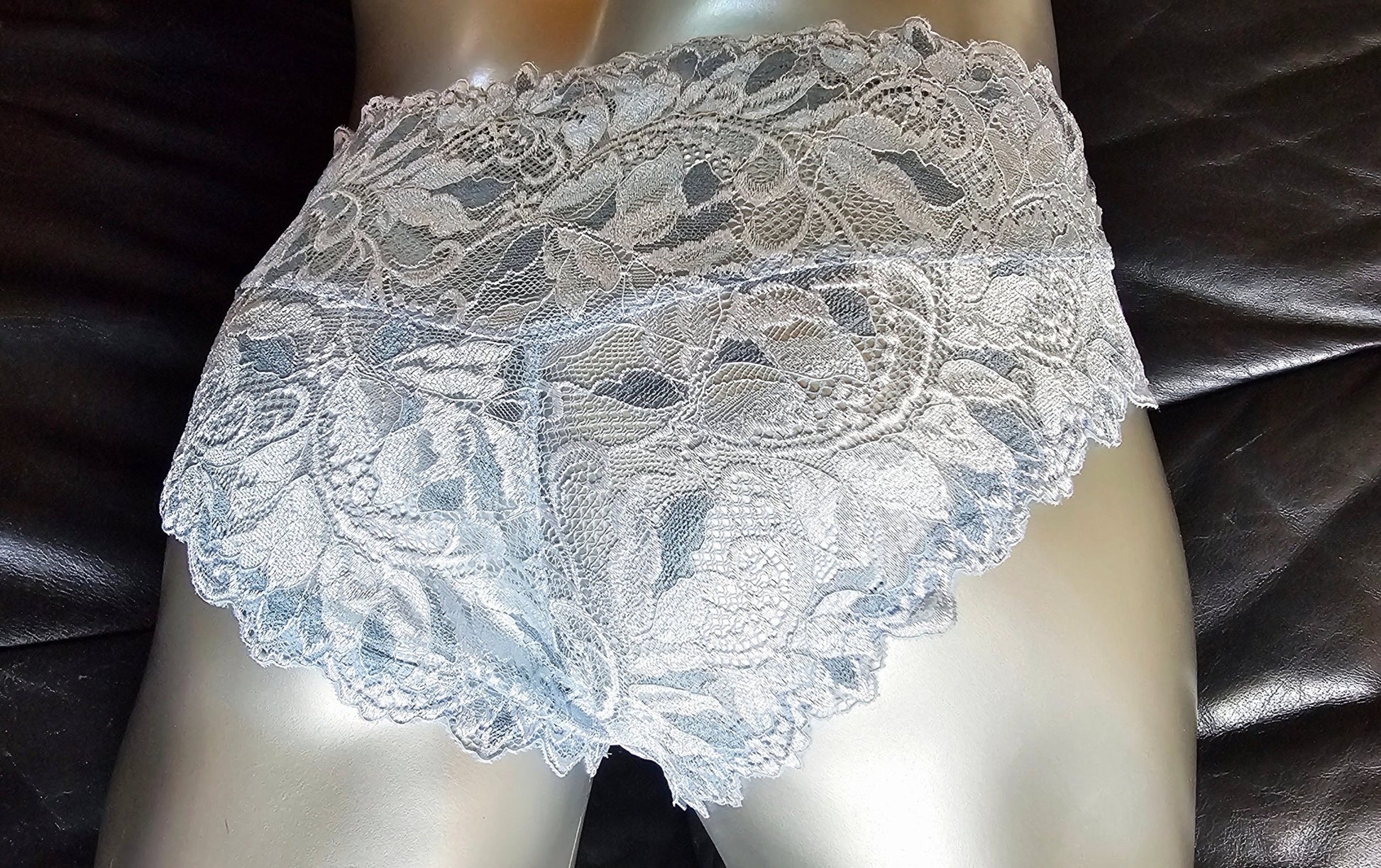 Slip Hipster Spitze hellblau Man Lingerie elastische Spitze mit Bogenabschlusskanten - SEXSENSE
