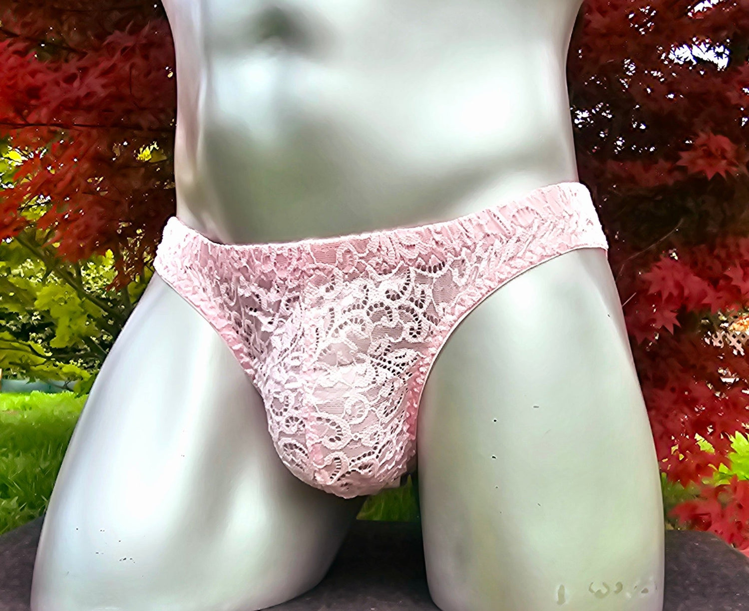Herren Spitzen Slip Hipster Panty rosa feminin Crossdress - Secret - SEXSENSE