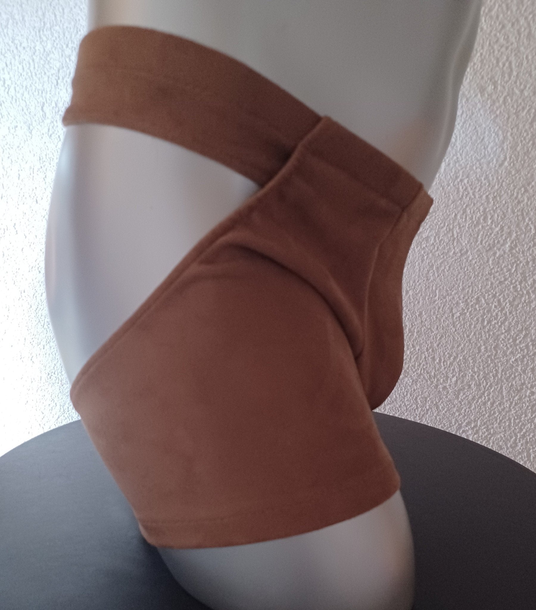 Open Butt Reizwäsche ouvert Wildleder dunkelbraun Herren Dessous Boxershorts - SEXSENSE