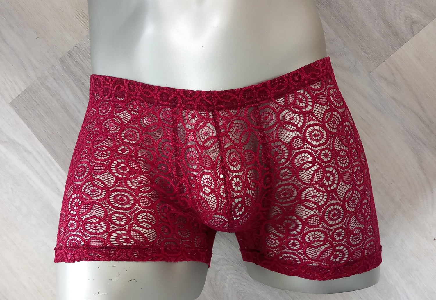 LETZTER ARTIKEL Boxershorts elastische Spitze bordeaux Herren Dessous Gr S Unikat - SEXSENSE