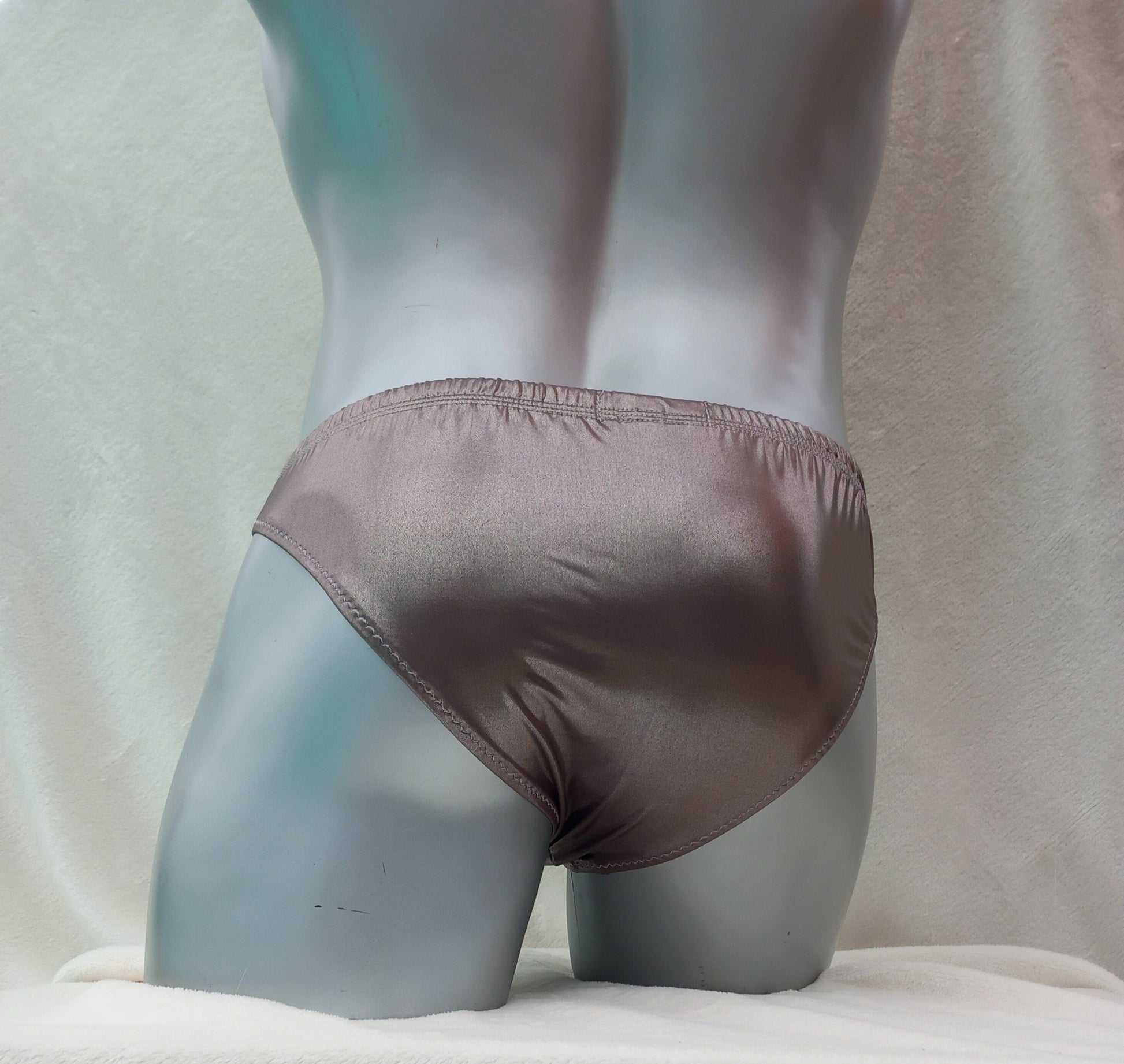 Badehose Slip Tanga elastisches Lycra Bronze Metallic - SEXSENSE