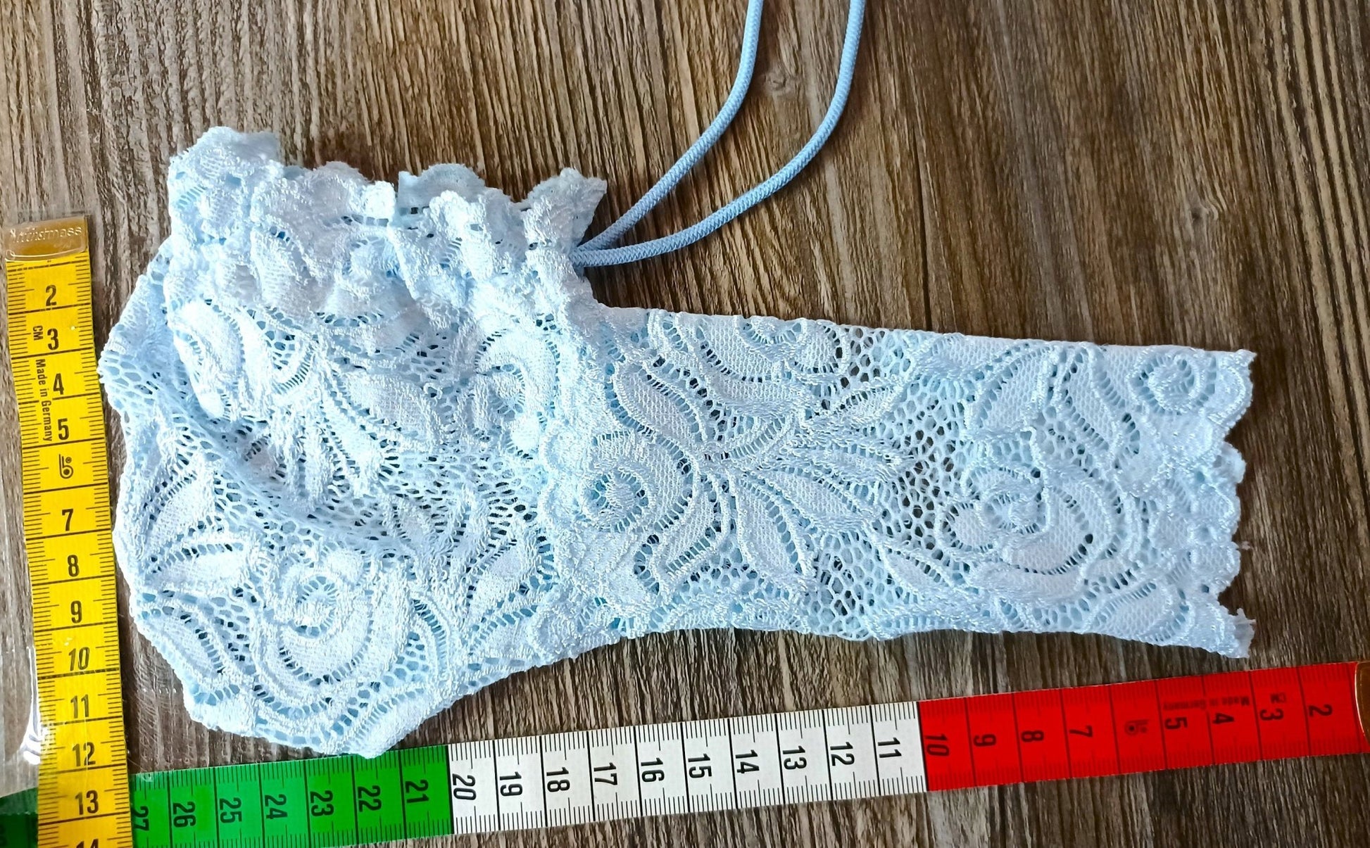 Penissocke Willy - Pyjama Sackhalter Juwelensäckchen Spitze hellblau Lollybag Nusstüte - SEXSENSE
