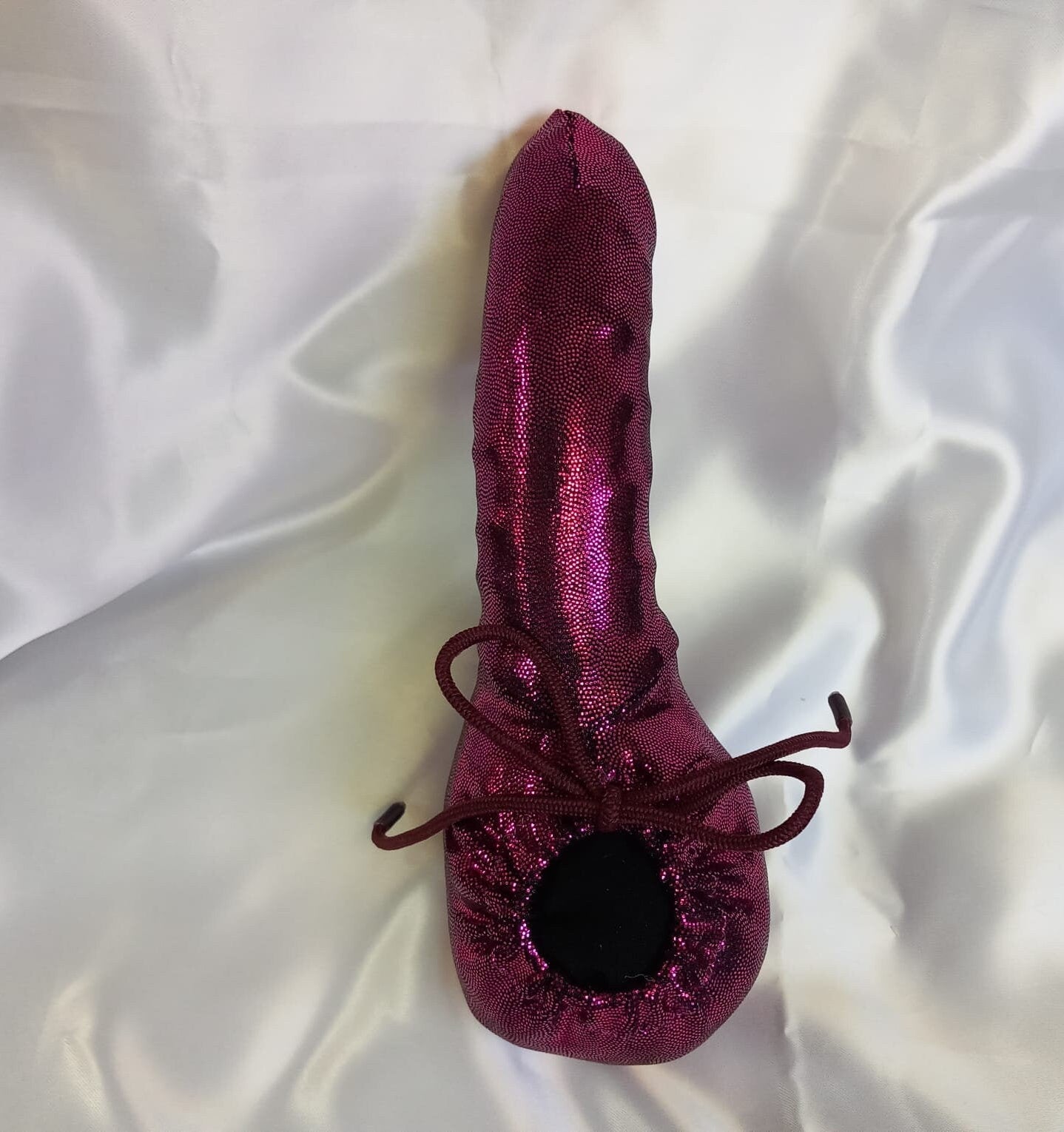 Penissocke Lümmeltüte Juwelensäckchen Beerenfarbener Hochglanz Metallic Lycra Sleev - SEXSENSE
