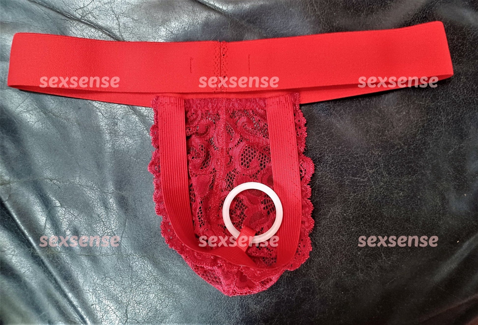 G - String Thong Sackhalter Spitze ouvert Po frei sexy Analplug viele Farben - SEXSENSE
