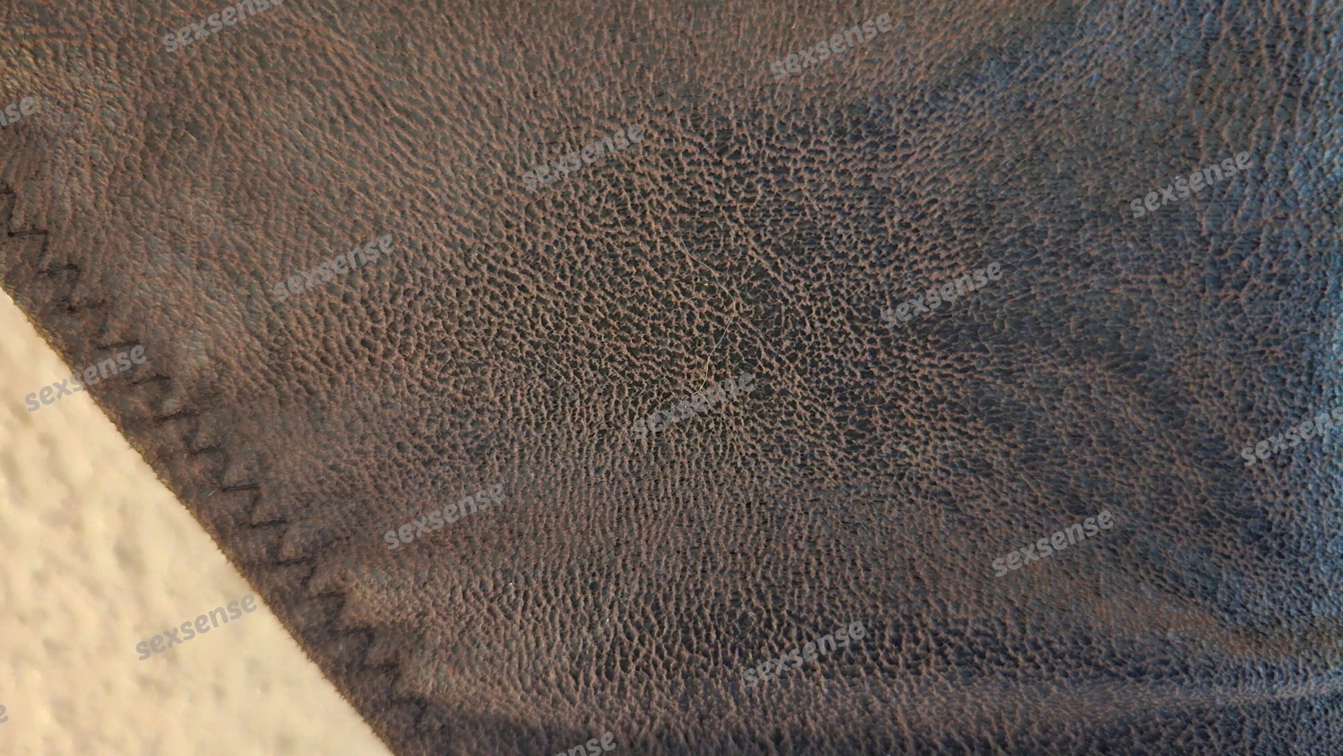 Badehose Slip Wasch - Leder Suede Herren elastisches Antikleder braun - SEXSENSE