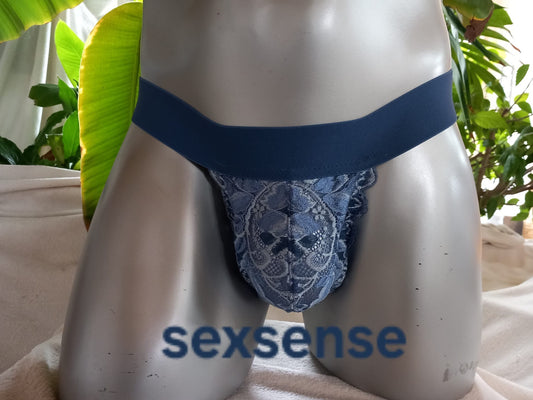 String Jeans blaue französische Spitze - SEXSENSE