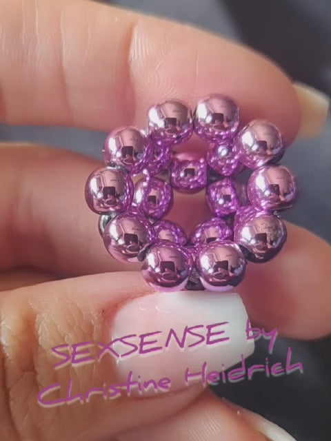 Klitoris Stimulator Clit-Drops  Massage Halbkugel aus Hämatit Perlen in Pink
